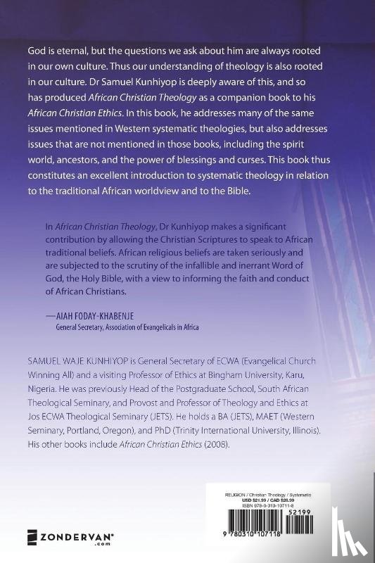 Samuel Waje Kunhiyop, Kunhiyop - African Christian Theology