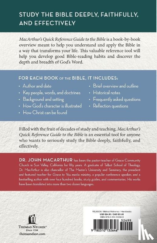 MacArthur, John F. - MacArthur's Quick Reference Guide to the Bible