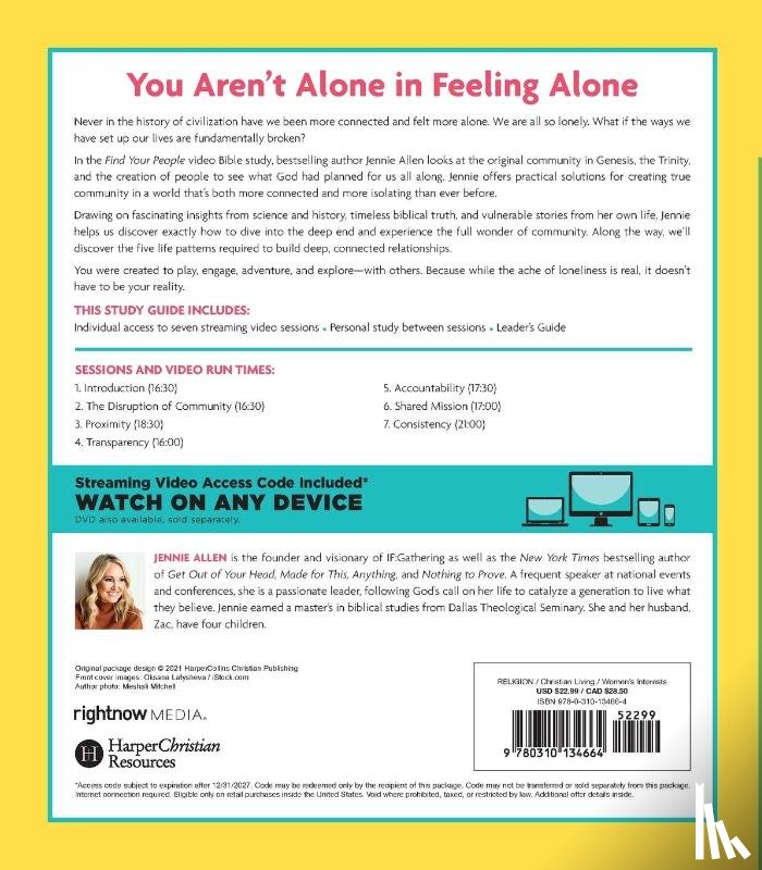 Allen, Jennie - Find Your People Bible Study Guide plus Streaming Video
