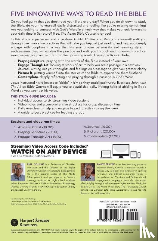 Collins, Phil, Frazee, Randy - The Abide Bible Course Study Guide plus Streaming Video