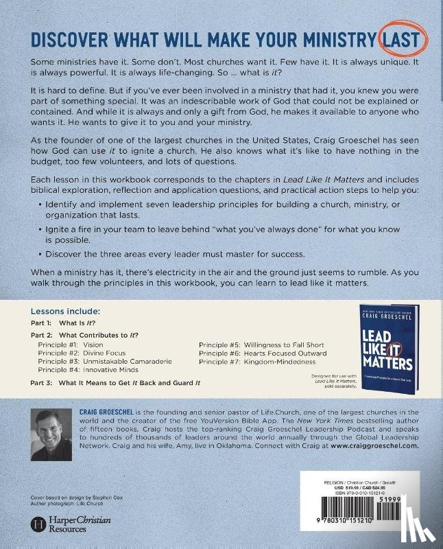 Groeschel, Craig - Lead Like It Matters Workbook