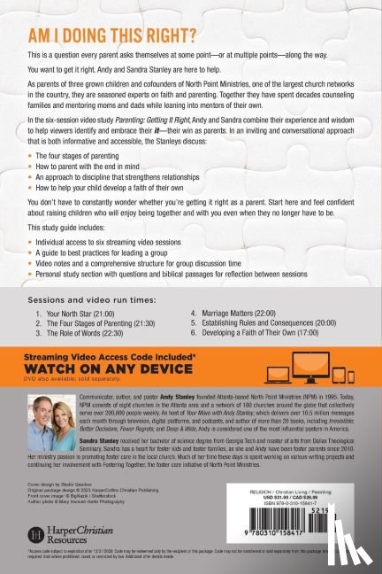 Stanley, Andy, Stanley, Sandra - Parenting Bible Study Guide plus Streaming Video