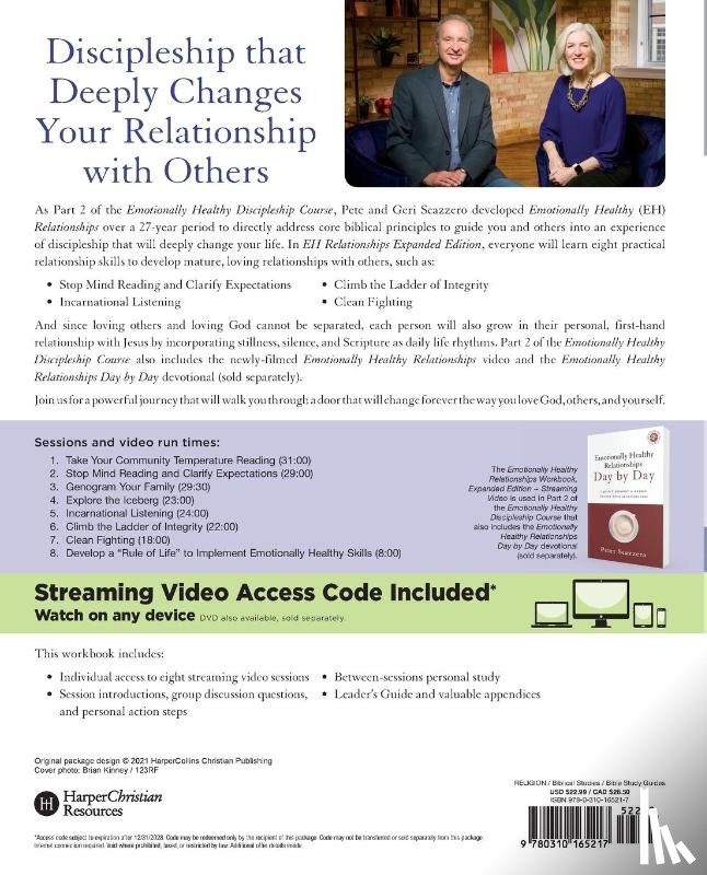 Scazzero, Peter, Scazzero, Geri - Emotionally Healthy Relationships Expanded Edition Workbook plus Streaming Video