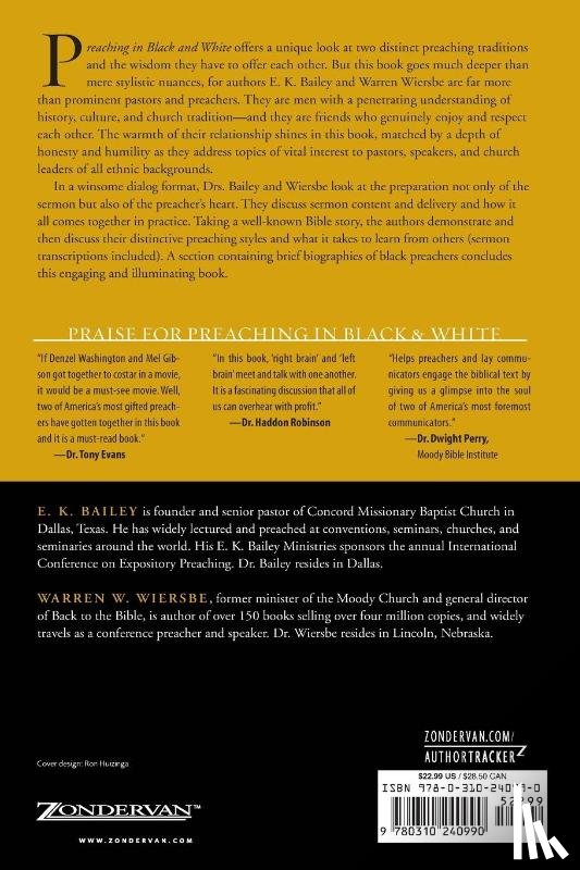 Bailey, E. K., Wiersbe, Warren W. - Preaching in Black and White