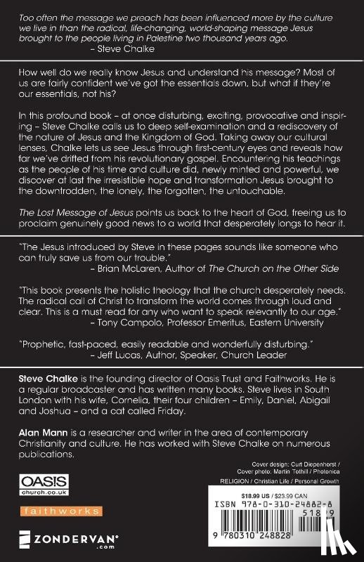 Chalke, Steve, Mann, Alan - The Lost Message of Jesus