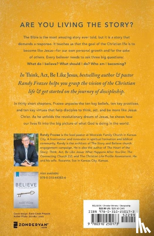 Frazee, Randy - Think, Act, Be Like Jesus