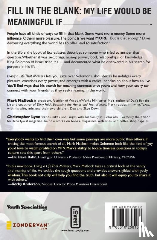 Matlock, Mark, Lyon, Chris - Living a Life That Matters