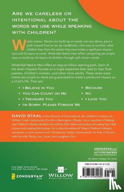 Staal, David - Words Kids Need to Hear