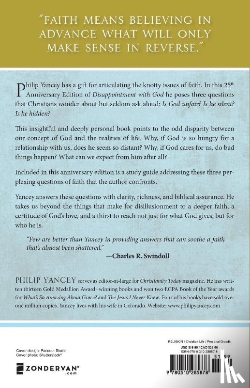 Yancey, Philip - Disappointment with God