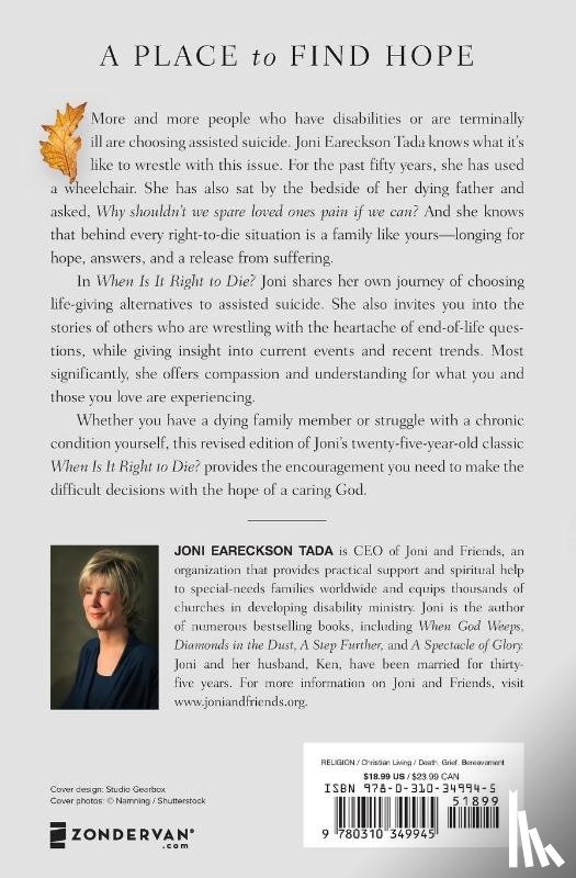 Tada, Joni Eareckson - When Is It Right to Die?