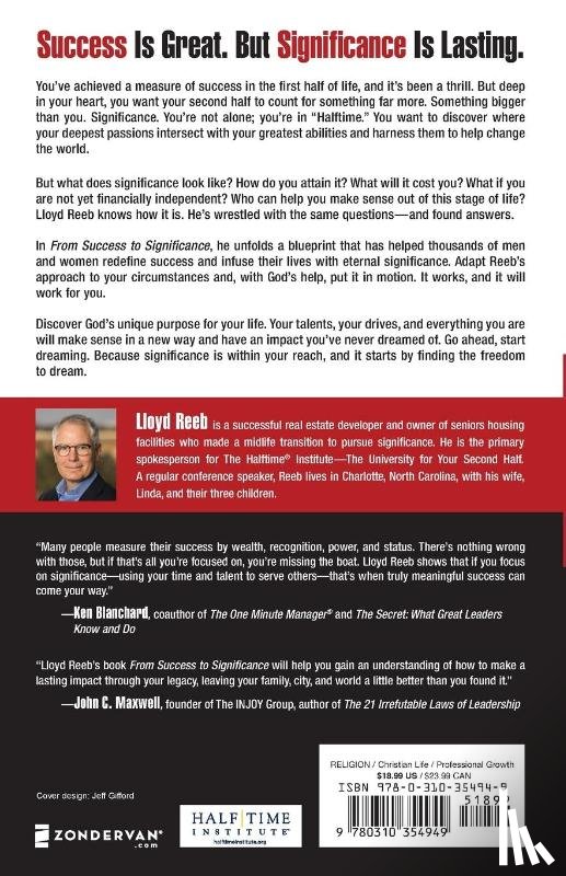 Reeb, Lloyd - From Success to Significance
