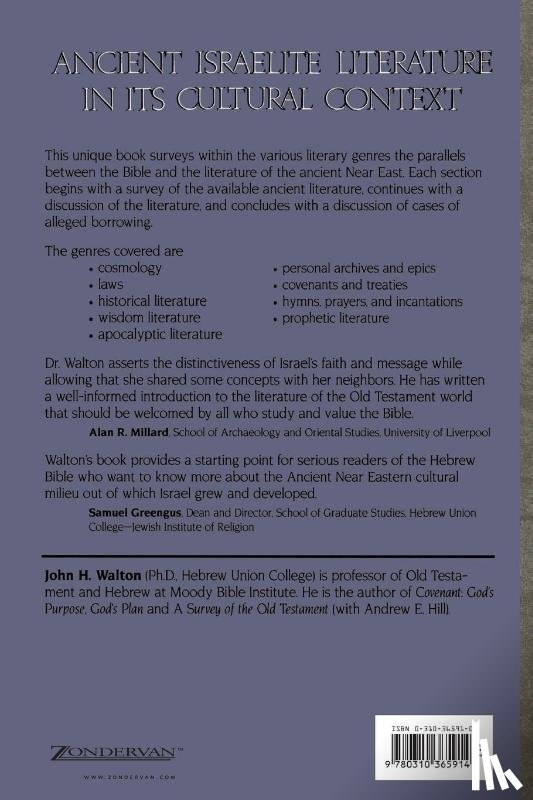 Walton, John H. - Ancient Israelite Literature in Its Cultural Context