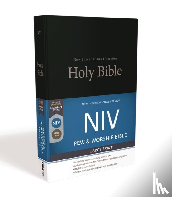 Zondervan - NIV, Pew and Worship Bible, Large Print, Hardcover, Black