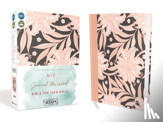 Zondervan, Zondervan - NIV, Journal the Word Bible for Teen Girls, Hardcover, Pink Floral, Red Letter