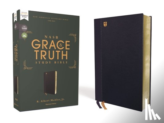 Mohler Jr, R. Albert - NASB, The Grace and Truth Study Bible (Trustworthy and Practical Insights), Leathersoft, Navy, Red Letter, 1995 Text, Comfort Print