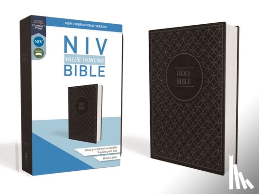Zondervan - NIV, Value Thinline Bible, Imitation Leather, Gray/Black