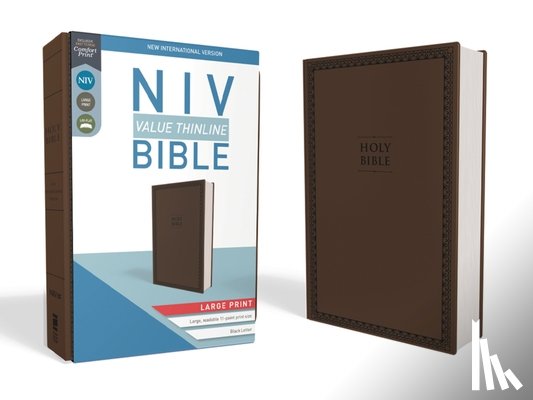 Zondervan - NIV, Value Thinline Bible, Large Print, Imitation Leather, Brown
