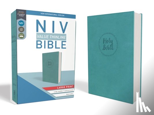 Zondervan - NIV, Value Thinline Bible, Large Print, Imitation Leather, Blue