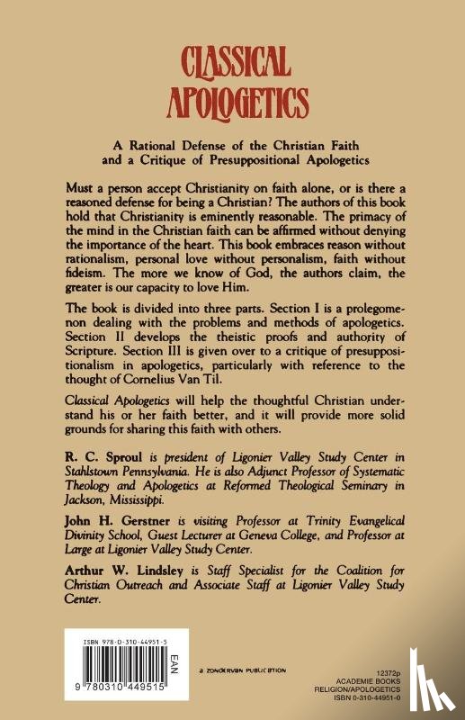 Gerstner, John H., Lindsley, Arthur W., Sproul, R.C. - Classical Apologetics