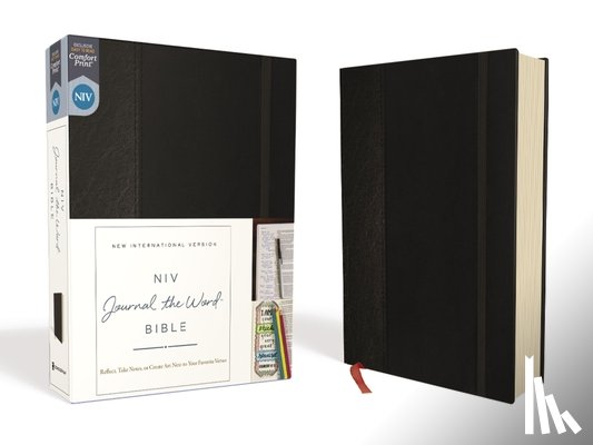 Zondervan, Zondervan - NIV, Journal the Word Bible (Perfect for Note-Taking), Hardcover, Black, Red Letter, Comfort Print