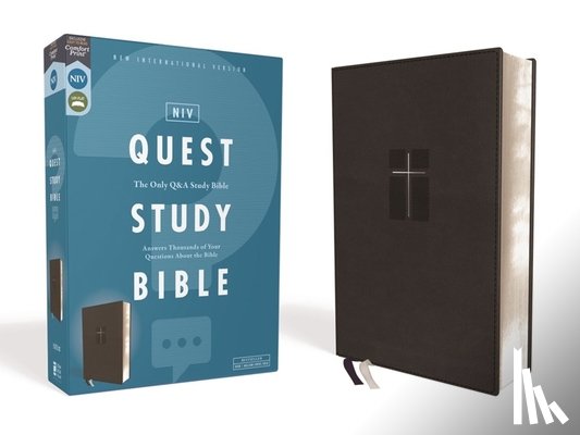Zondervan - Zondervan: Niv, Quest Study Bible, Leathersoft, Black, Comfo