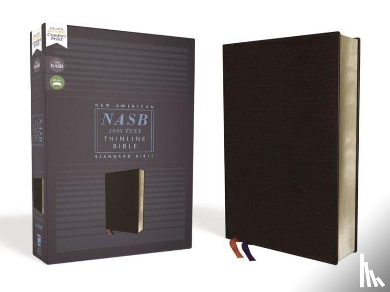 Zondervan - NASB, Thinline Bible, Bonded Leather, Black, Red Letter, 1995 Text, Comfort Print