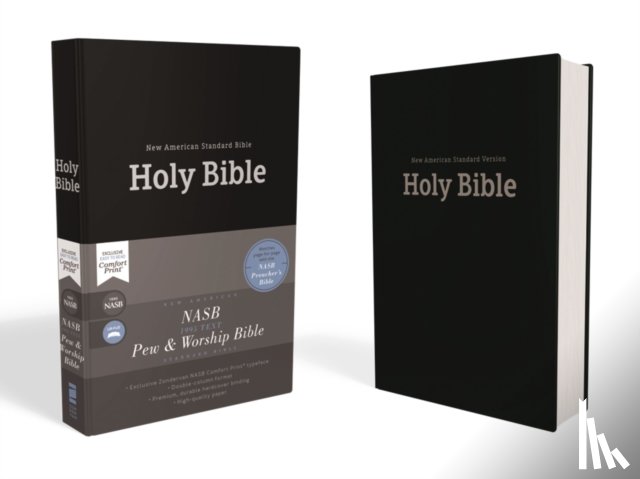 Zondervan - NASB, Church Bible (Pew Bible), Hardcover, Black, 1995 Text, Comfort Print