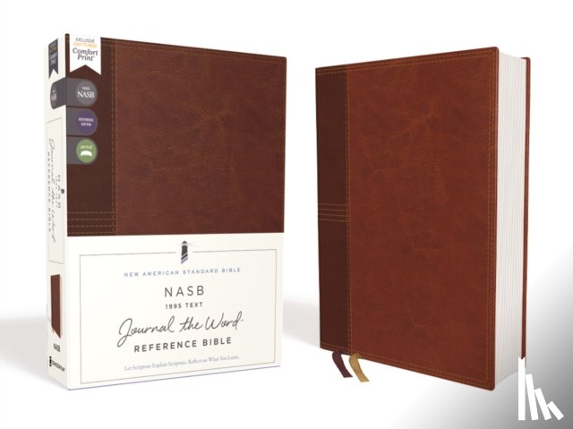 Zondervan - NASB, Journal the Word Reference Bible, Leathersoft over Board, Brown, Red Letter, 1995 Text, Comfort Print
