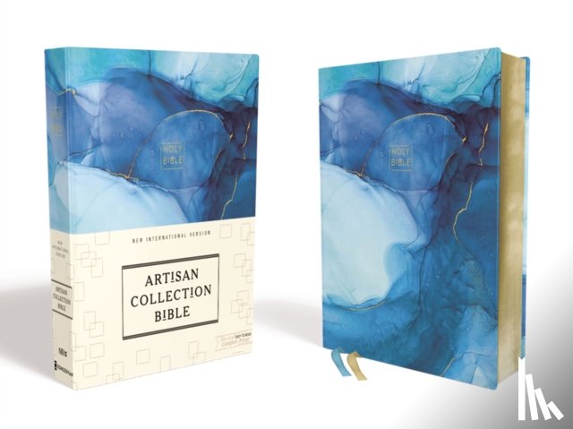 Zondervan, Zondervan - NIV, Artisan Collection Bible, Cloth over Board, Blue, Art Gilded Edges, Red Letter, Comfort Print