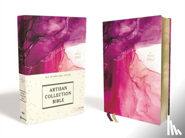 Zondervan, Zondervan - NIV, Artisan Collection Bible, Cloth over Board, Pink, Art Gilded Edges, Red Letter, Comfort Print