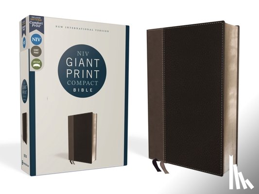 Zondervan - Niv, Giant Print Compact Bible, Leathersoft, Black, Red Letter Edition, Comfort Print
