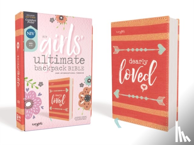 Zondervan, Zondervan - NIV, Girls' Ultimate Backpack Bible, Faithgirlz Edition, Compact, Flexcover, Coral, Red Letter, Comfort Print