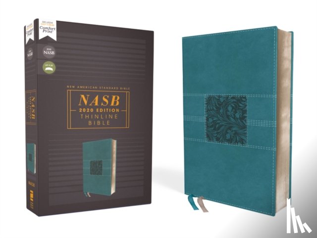 Zondervan - NASB, Thinline Bible, Leathersoft, Teal, Red Letter, 2020 Text, Comfort Print