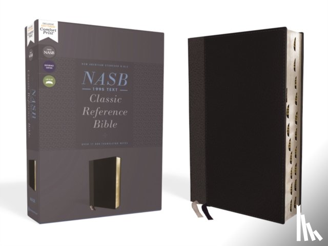 Zondervan - NASB, Classic Reference Bible, Leathersoft, Black, Red Letter, 1995 Text, Thumb Indexed, Comfort Print