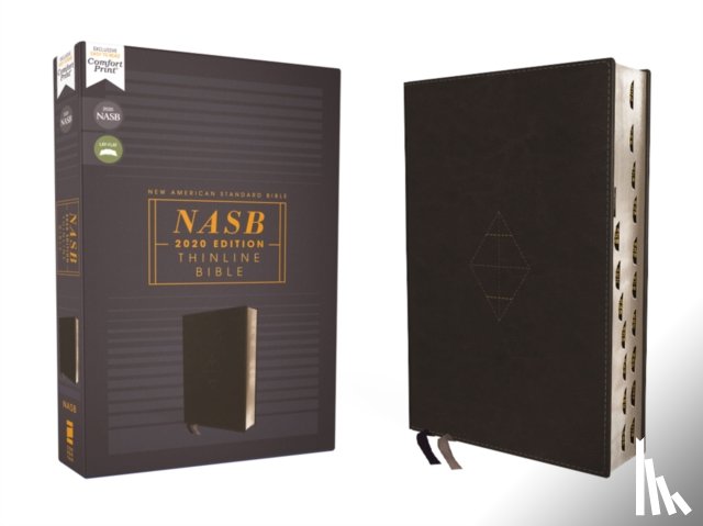 Zondervan - NASB, Thinline Bible, Leathersoft, Black, Red Letter, 2020 Text, Thumb Indexed, Comfort Print