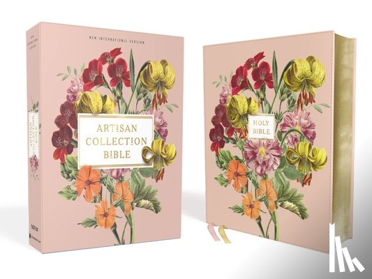Zondervan - Niv, Artisan Collection Bible, Leathersoft, Blush Floral, Red Letter Edition, Comfort Print