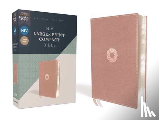 Zondervan - Niv, Larger Print Compact Bible, Leathersoft, Pink, Red Letter, Comfort Print