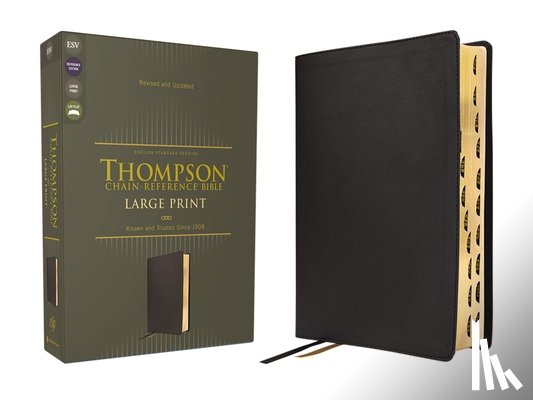 Thompson, Frank Charles - Esv, Thompson Chain-Reference Bible, Large Print, Leathersoft, Black, Red Letter, Thumb Indexed