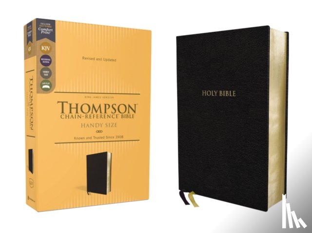 Thompson, Frank Charles - KJV, Thompson Chain-Reference Bible, Handy Size, European Bonded Leather, Black, Red Letter, Comfort Print