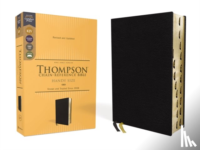 Thompson, Frank Charles - KJV, Thompson Chain-Reference Bible, Handy Size, European Bonded Leather, Black, Red Letter, Thumb Indexed, Comfort Print