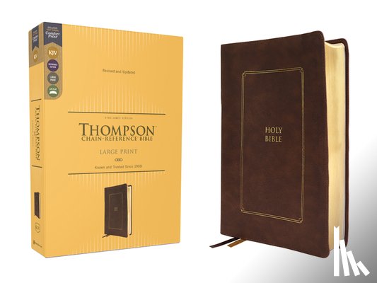Thompson, Frank Charles - KJV, Thompson Chain-Reference Bible, Large Print, Leathersoft, Brown, Red Letter, Comfort Print