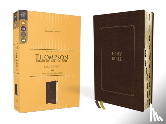 Thompson, Frank Charles - KJV, Thompson Chain-Reference Bible, Large Print, Leathersoft, Brown, Red Letter, Thumb Indexed, Comfort Print