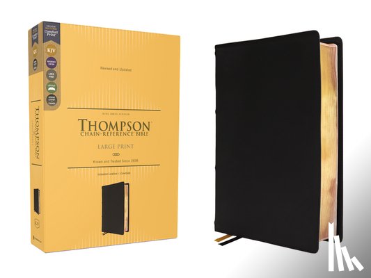 Thompson, Frank Charles - KJV, Thompson Chain-Reference Bible, Large Print, Genuine Leather, Cowhide, Black, Red Letter, Comfort Print