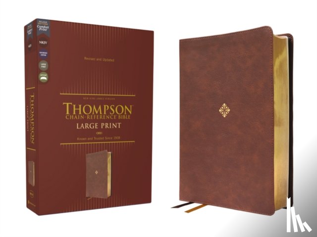 Thompson, Frank Charles - NKJV, Thompson Chain-Reference Bible, Large Print, Leathersoft, Brown, Red Letter, Comfort Print