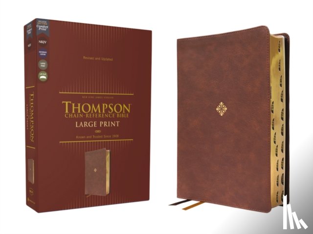 Thompson, Frank Charles - NKJV, Thompson Chain-Reference Bible, Large Print, Leathersoft, Brown, Red Letter, Thumb Indexed, Comfort Print