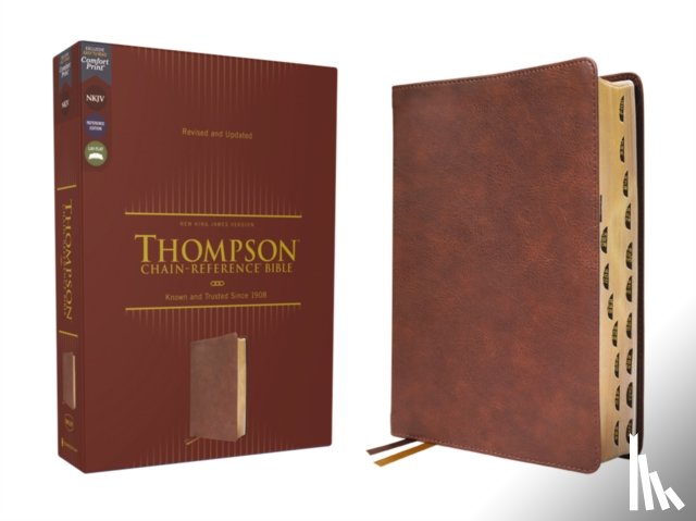 Thompson, Frank Charles - NKJV, Thompson Chain-Reference Bible, Leathersoft, Brown, Red Letter, Thumb Indexed, Comfort Print