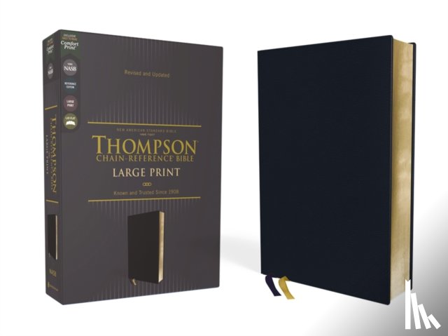 Thompson, Frank Charles - NASB, Thompson Chain-Reference Bible, Large Print, Leathersoft, Navy, 1995 Text, Red Letter, Comfort Print