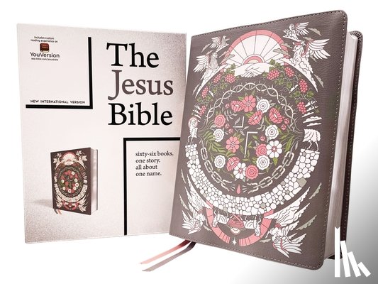 Passion Publishing - The Jesus Bible Artist Edition, Niv, Leathersoft, Gray Floral, Comfort Print