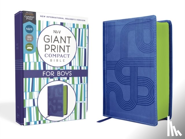 Zondervan - NIrV, Giant Print Compact Bible for Boys, Leathersoft, Blue, Comfort Print