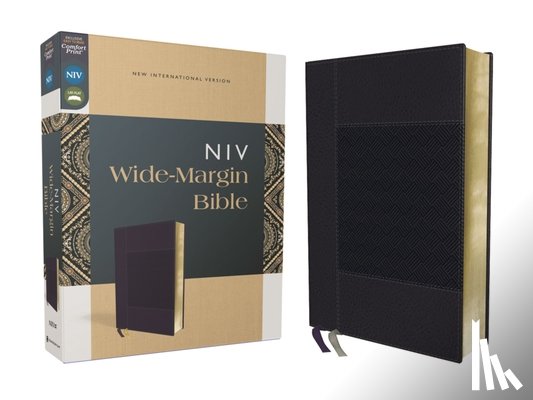 Zondervan - Niv, Wide Margin Bible (a Bible That Welcomes Note-Taking), Leathersoft, Navy, Red Letter, Comfort Print